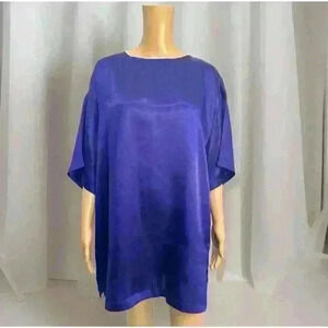 VTG Purple Satin Victoria's Secret Sz M Nightgown Gold Label Lingerie Sleep